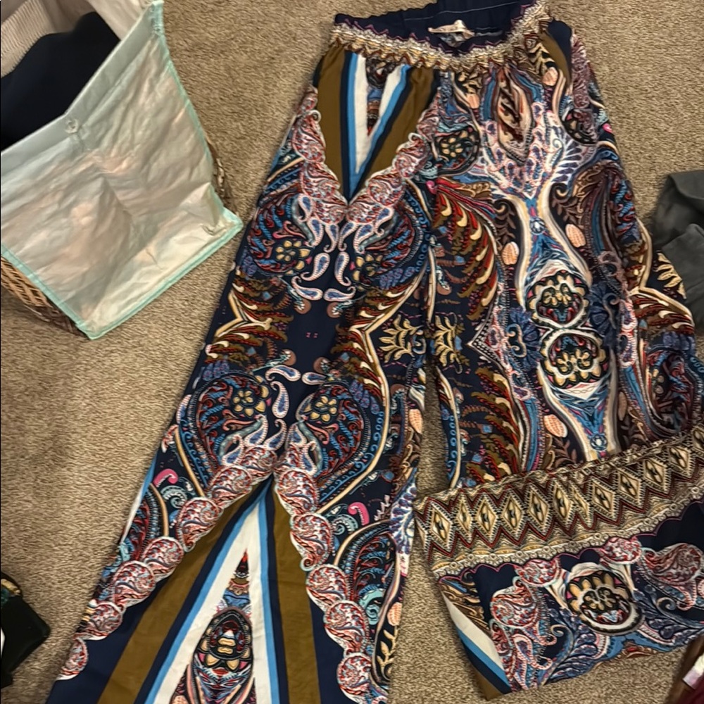 Paisley Wide Leg Pants